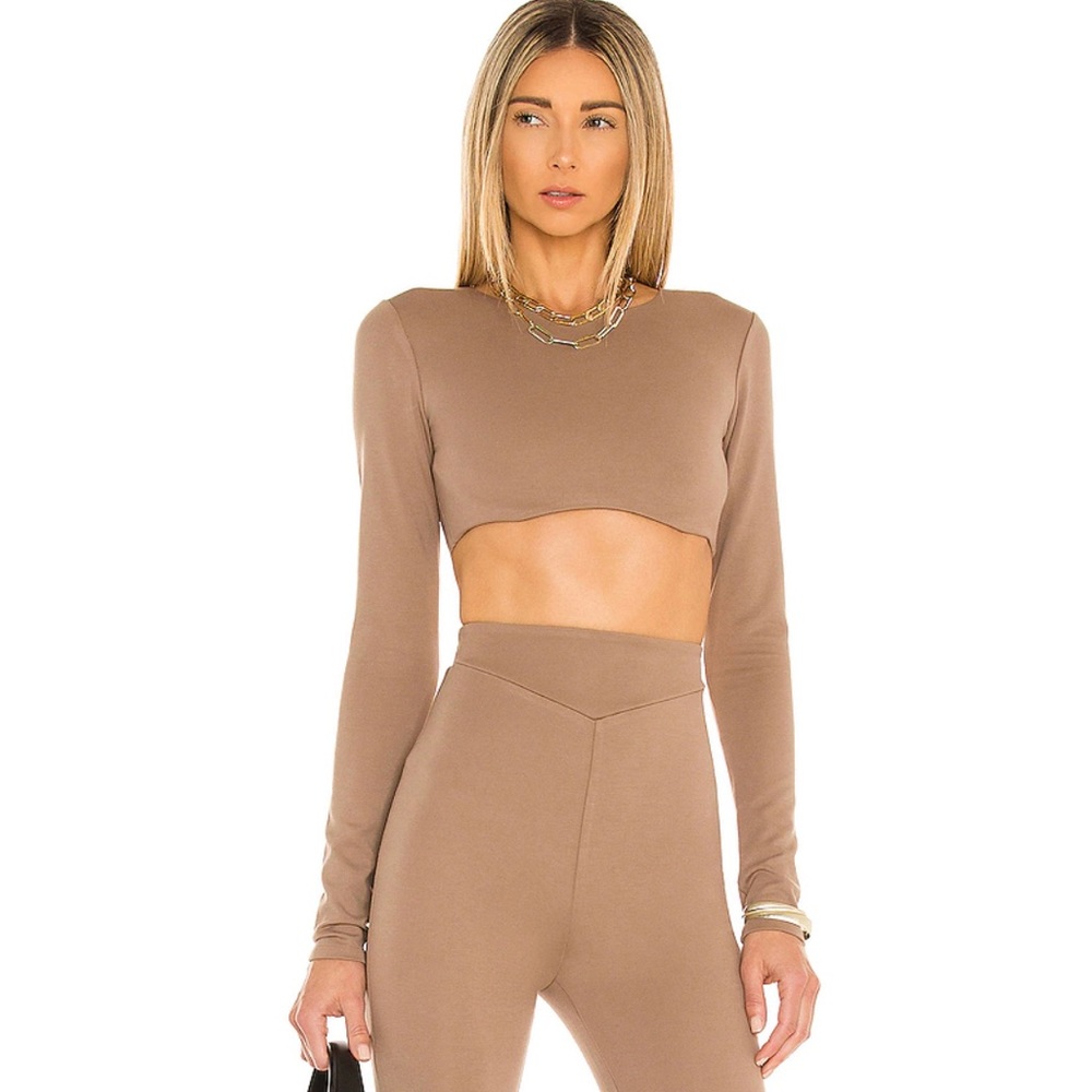 x REVOLVE Ellis Crop Top in Taupe
Michael Costello